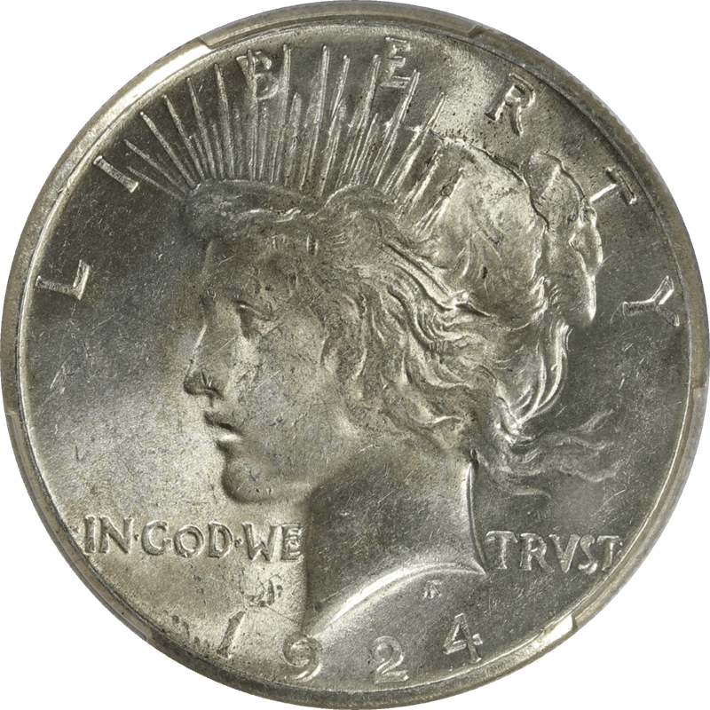 1924-S Peace Silver Dollar $1 PCGS AU 58 