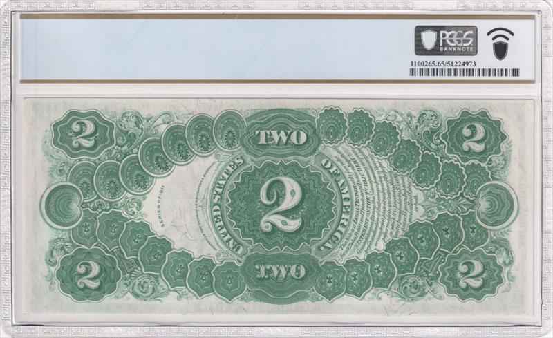 Fr. 60 1917 US Note - Legal Tender $2 PCGS Gem Unc 65 PPQ 