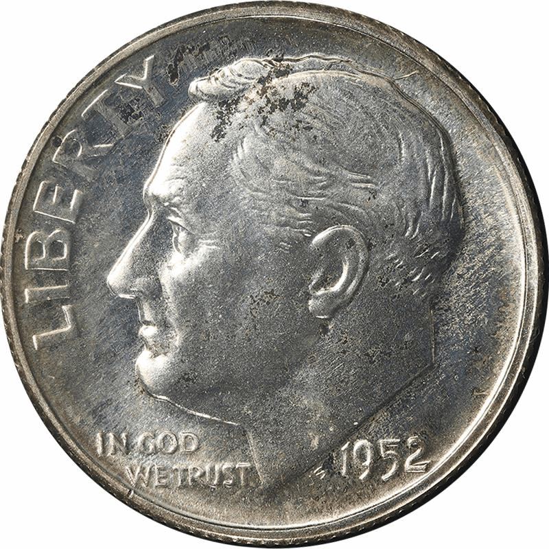 1952 Roosevelt Dime 10c, Choice Proof