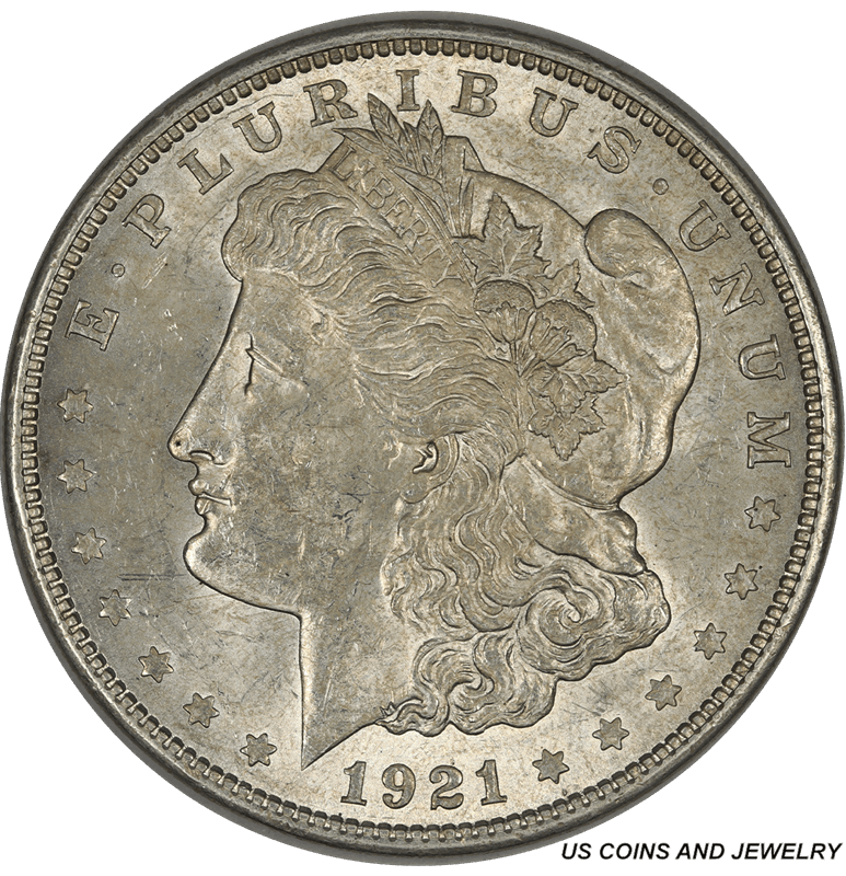 1921-D Morgan Silver Dollar  Uncirculated - White Coin