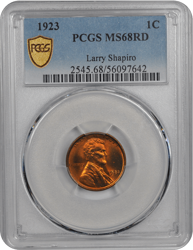1923 Lincoln PCGS  RD 68