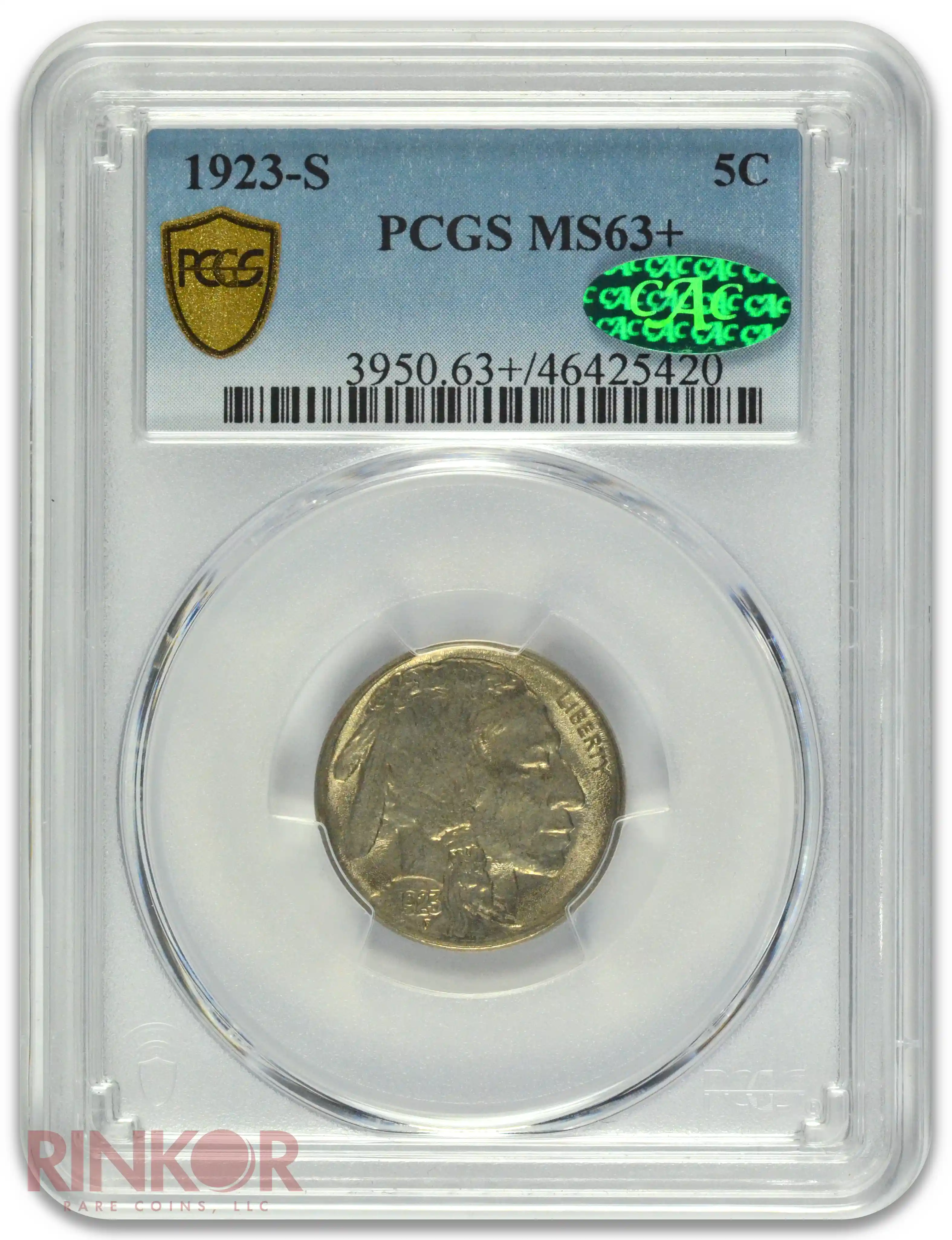 1923-S Buffalo PCGS MS 63+ CAC