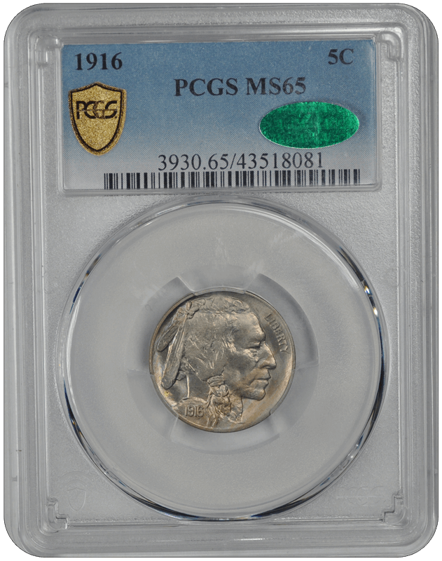 1916 Buffalo PCGS (CAC) MS 65