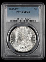 1883 CC $1 PCGS MS63