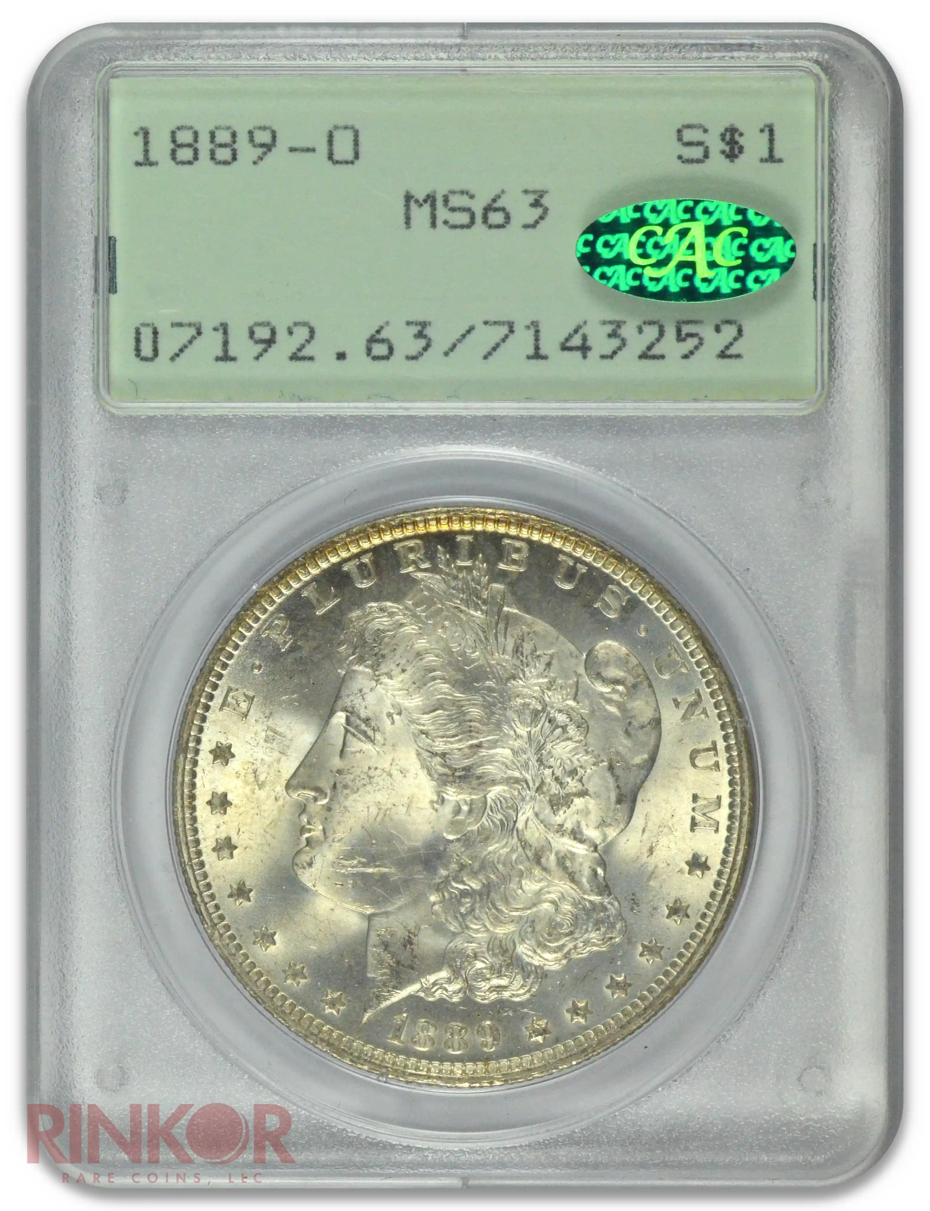 1889-O $1 Morgan Dollar PCGS MS 63 CAC