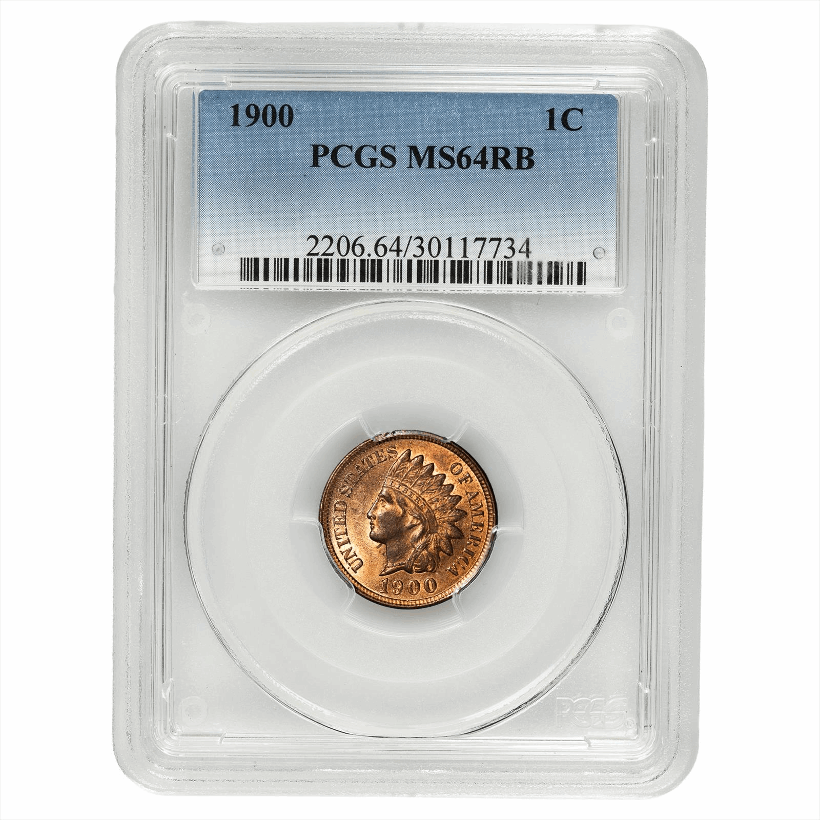 1900 Indian Head Cent 1C PCGS MS 64 RB