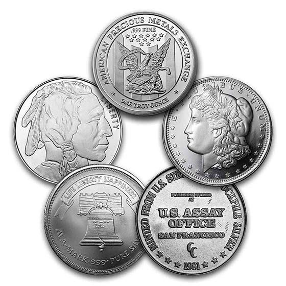 1oz Silver Round (Assorted Brands and Designs)