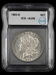 1883 S $1 ICG  AU50