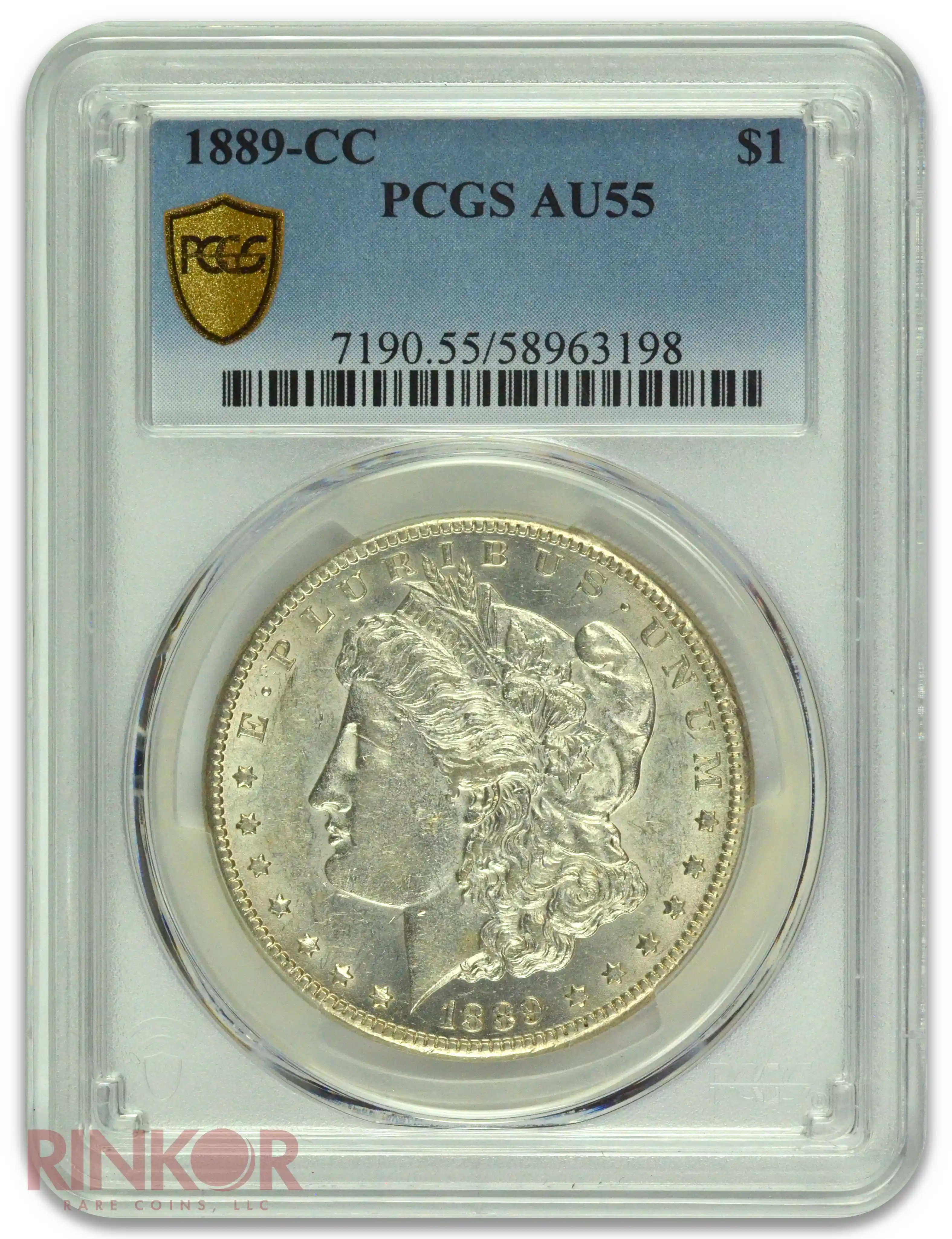 1889-CC $1 Morgan Dollar PCGS AU-55