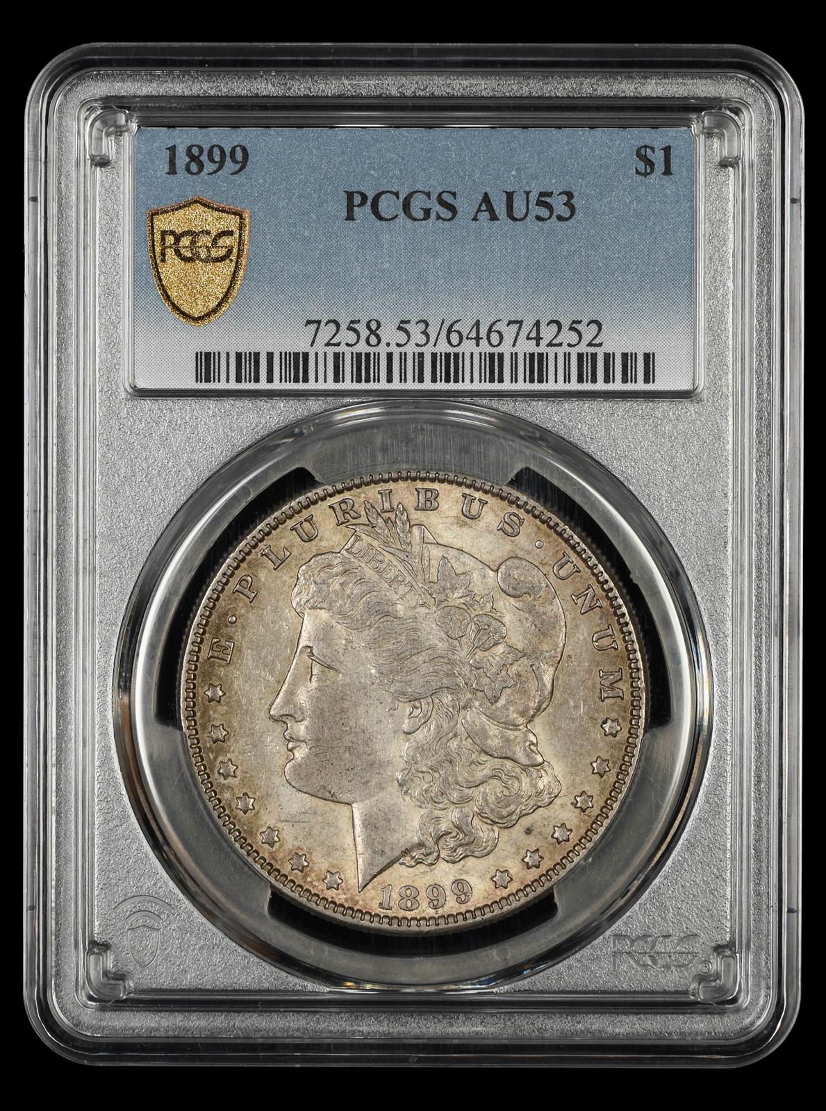 1899 $1 PCGS AU-53