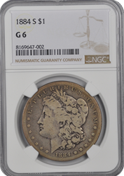 1884 S  Morgan Dollar NGC G-06