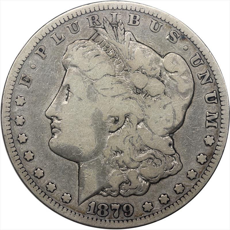 1879-CC Morgan Silver Dollar $1, Circulated, Very Good Condition