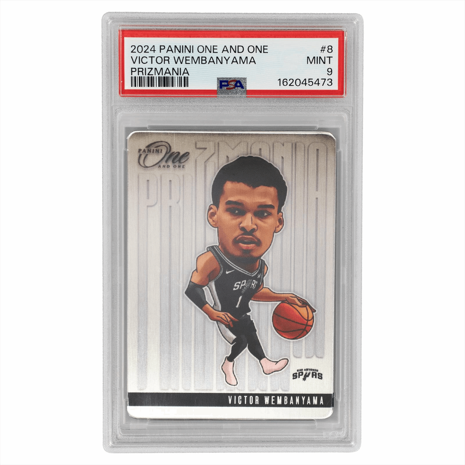 2024 Panini One and One Victor Wembanyama Prizmania #8 PSA MINT 9