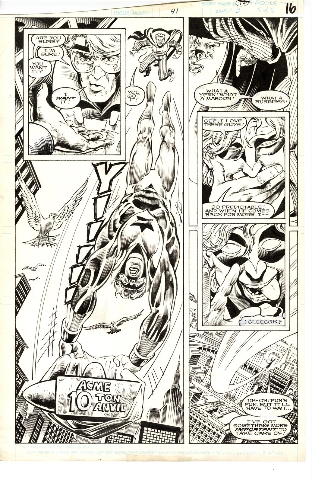 Secret Origins #41 Page 16 Artist:  Brian Garvey (Penciller) ,  Ian Akin (Inker) Media Type: Pen and Ink Art Type: Interior Page 