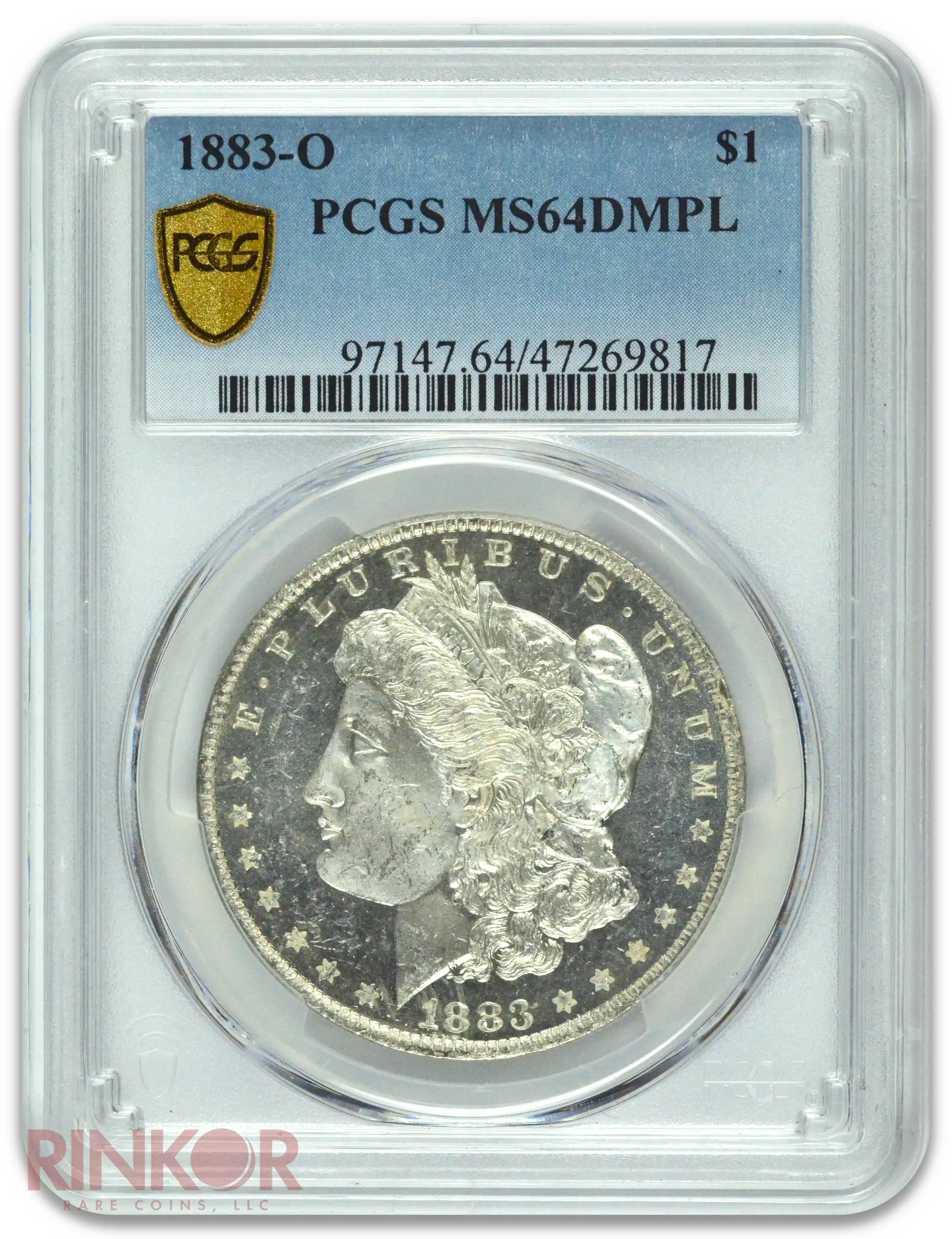 1883-O $1 Morgan Dollar PCGS MS 64 DMPL