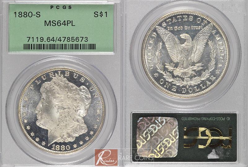 1880-S $1 PCGS MS 64 PL