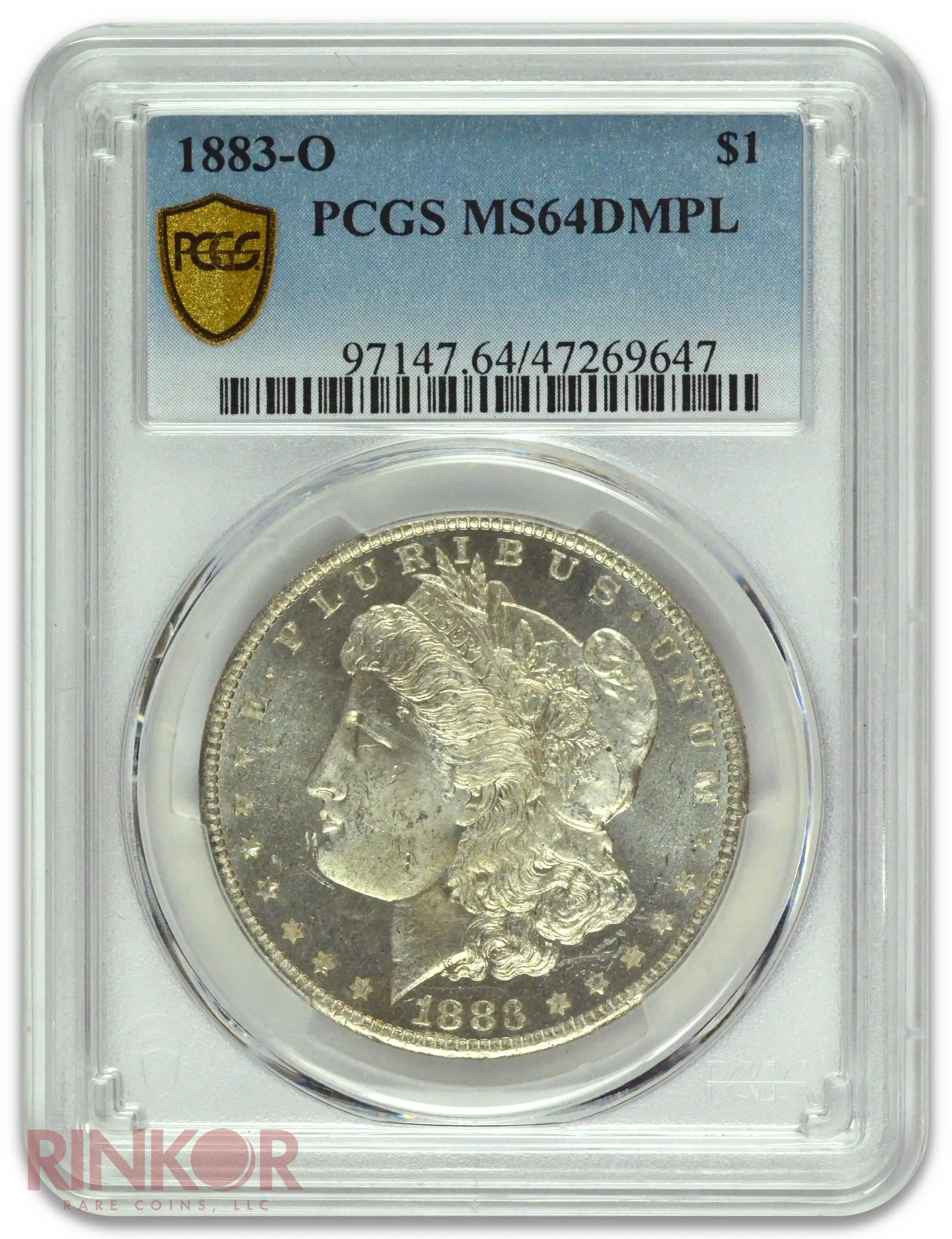 1883-O $1 Morgan Dollar PCGS MS 64 DMPL