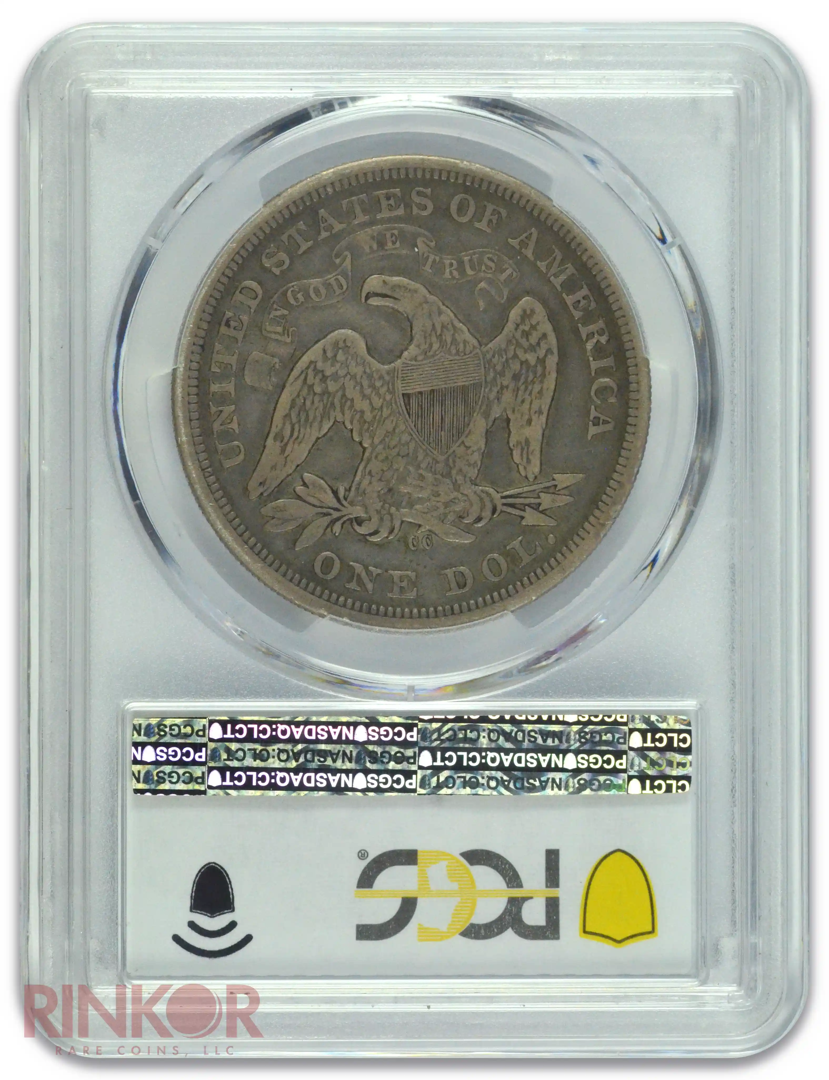 1870-CC $1 Seated Dollar PCGS F-12