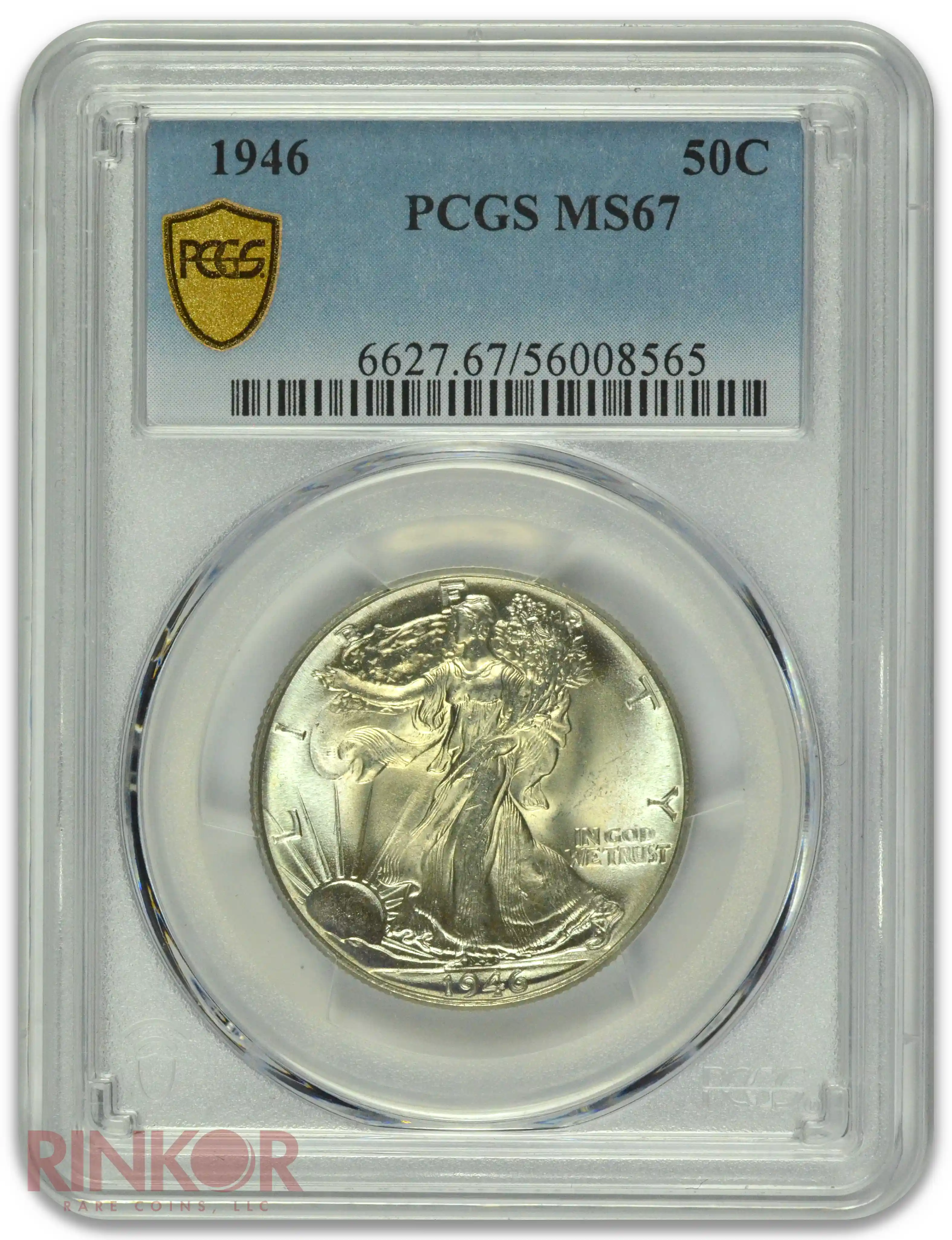 1946 Walking Liberty Half Dollar PCGS MS 67