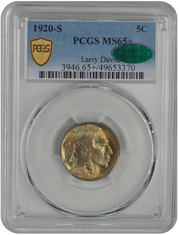 1920-S Buffalo PCGS CAC MS 65+