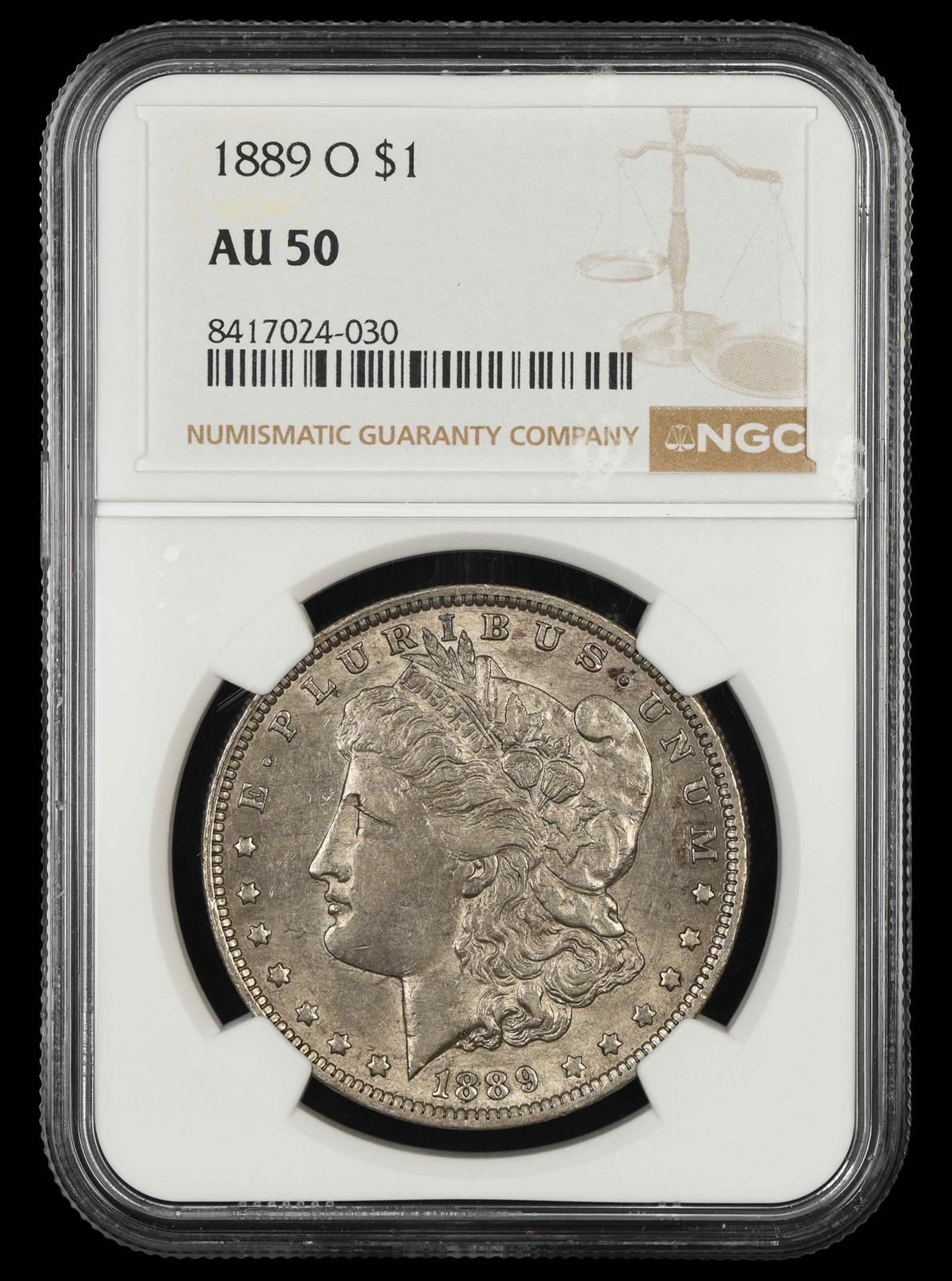 1889 O $1 NGC AU50