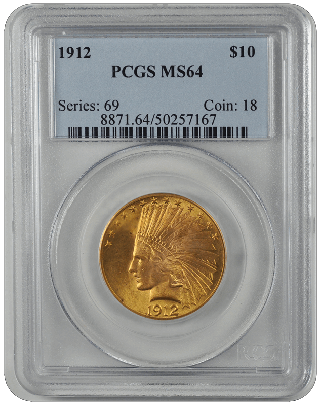 1912 Indian Head PCGS MS 64