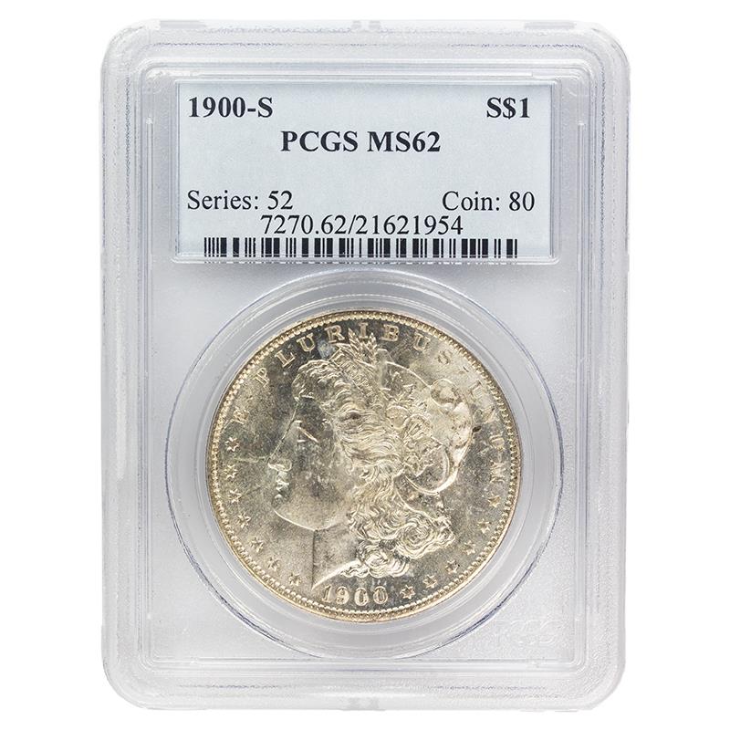 1900-S Morgan Dollar, $1 PCGS MS 62 