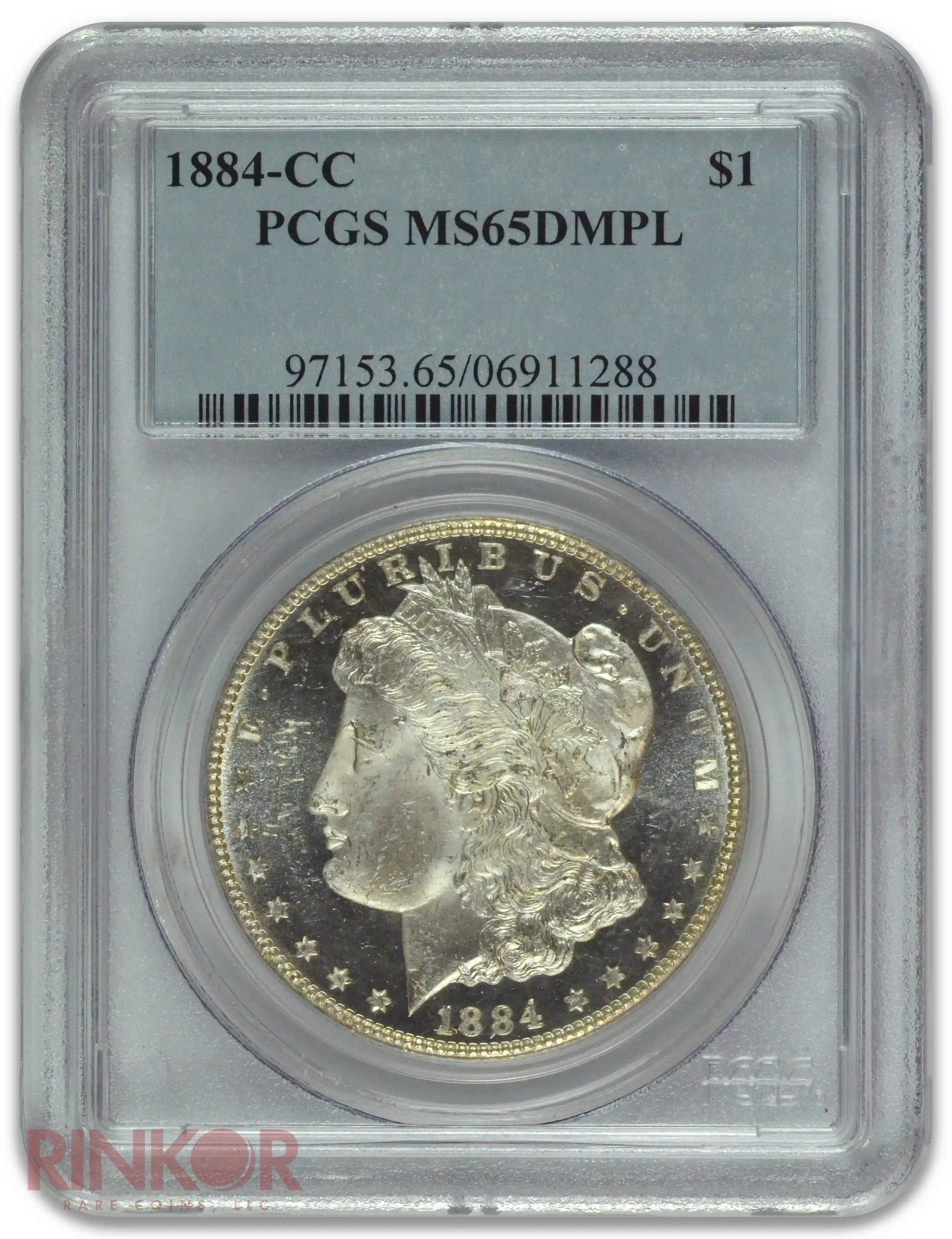 1884-CC $1 Morgan Dollar PCGS MS 65 DMPL