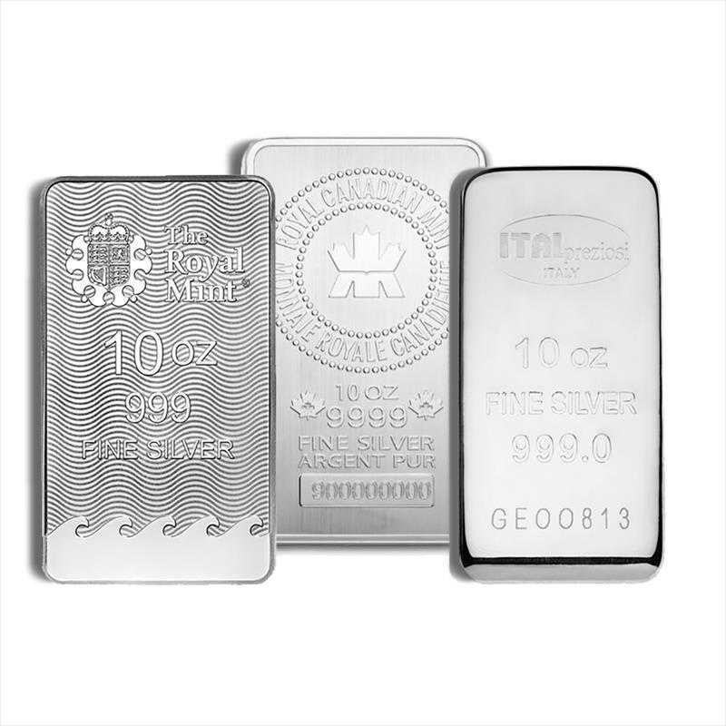 10 oz Silver Bar - Brand Varies