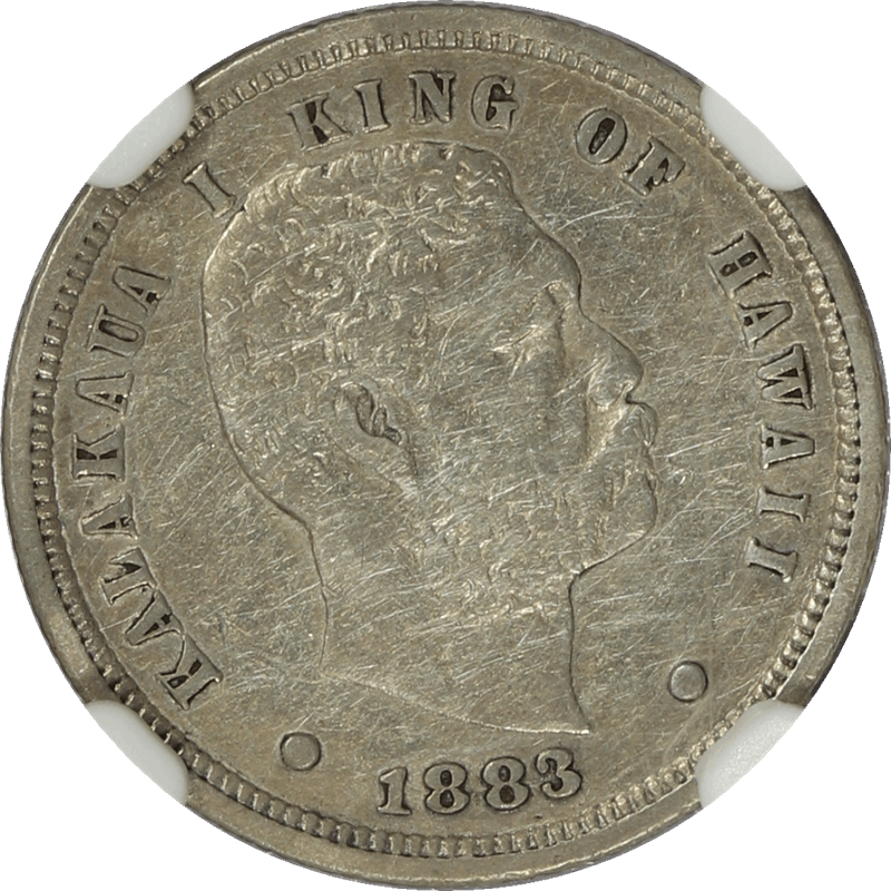 1883 Hawaii Dime 10c NGC XF Details, Improperly Cleaned