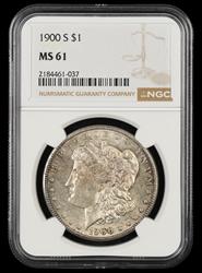 1900 S $1 NGC  MS61