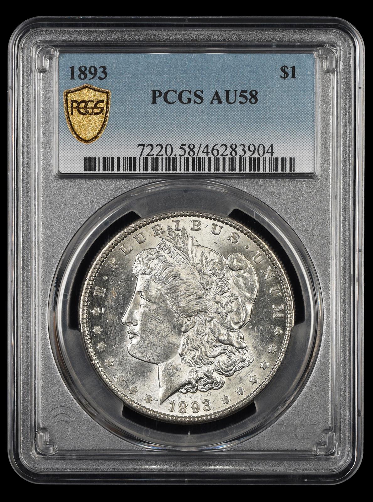 1893 $1 PCGS AU-58