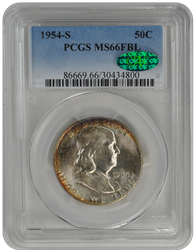 1954-S Franklin PCGS CAC (99) FBL 66
