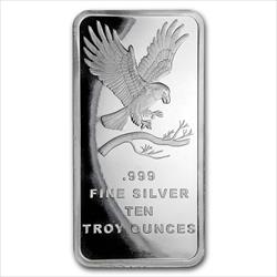 10 OZ SILVER BAR EAGLE SILVERTOWNE 