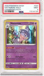 2020 Pokemon SWSH Champions Path Hatterene - Holo #020 PSA MINT 9 