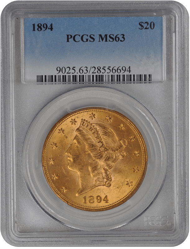 1894 Liberty Head $20 PCGS MS 63