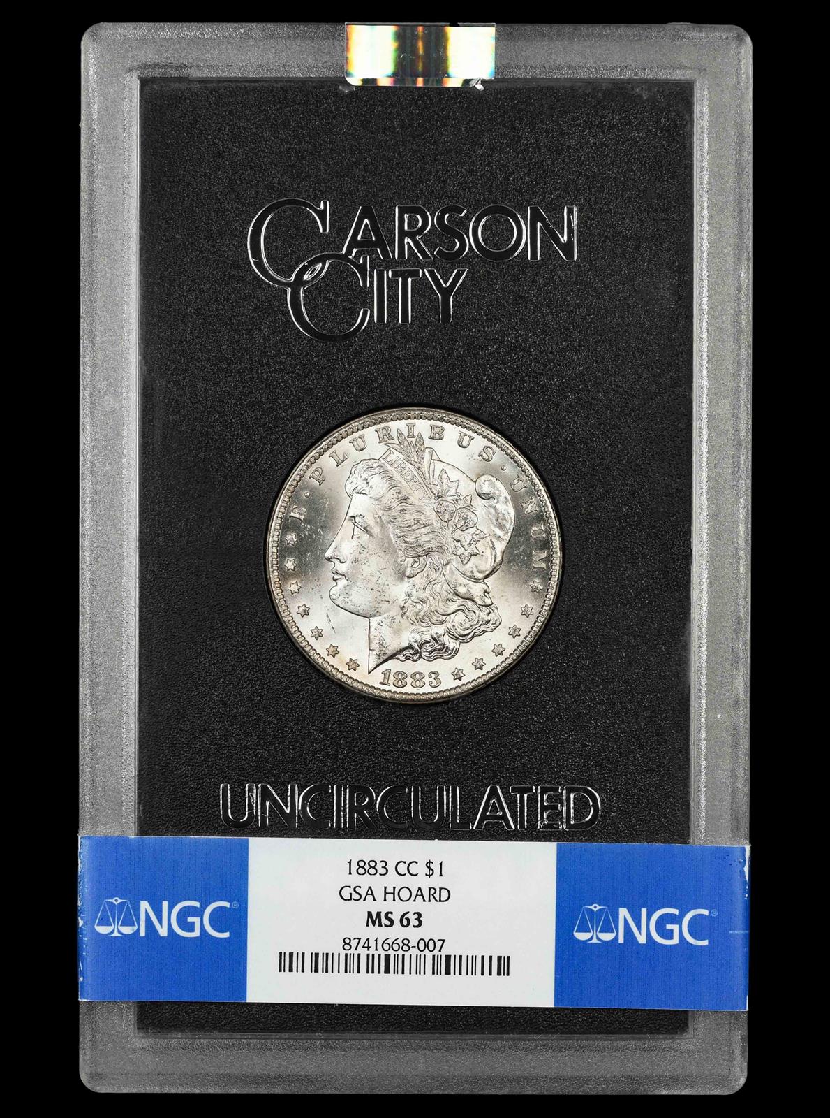 1883 CC $1 NGC GSA Hoard MS63