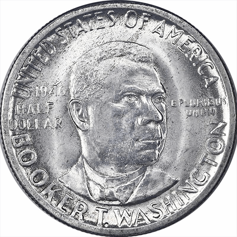1946-D Booker T Washington Commemorative Half Dollar 50c, Choice Uncirculated