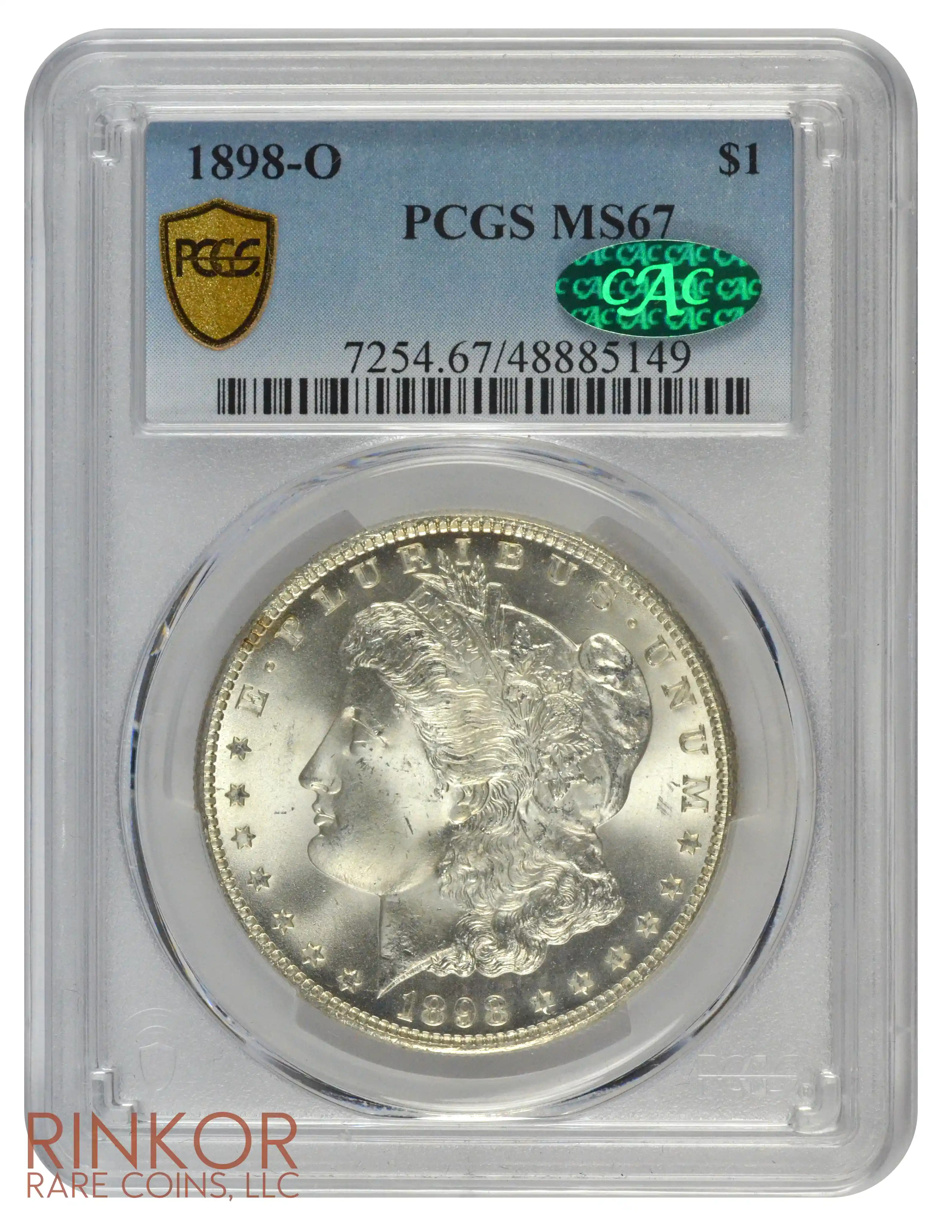 1898-O $1 PCGS MS 67 CAC