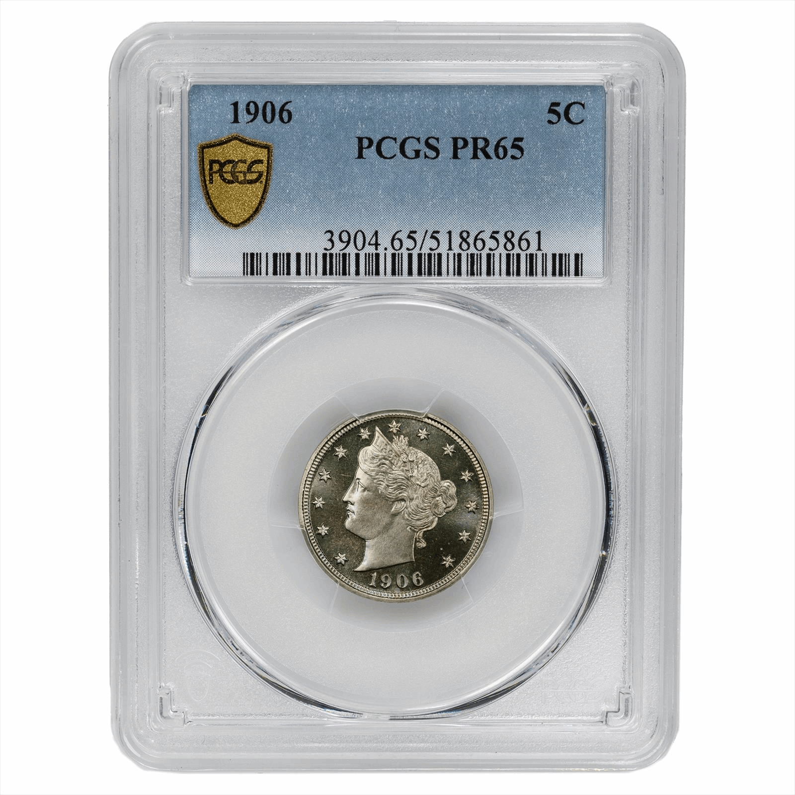 1906 Proof Liberty Nickel 5C PCGS PR 65 