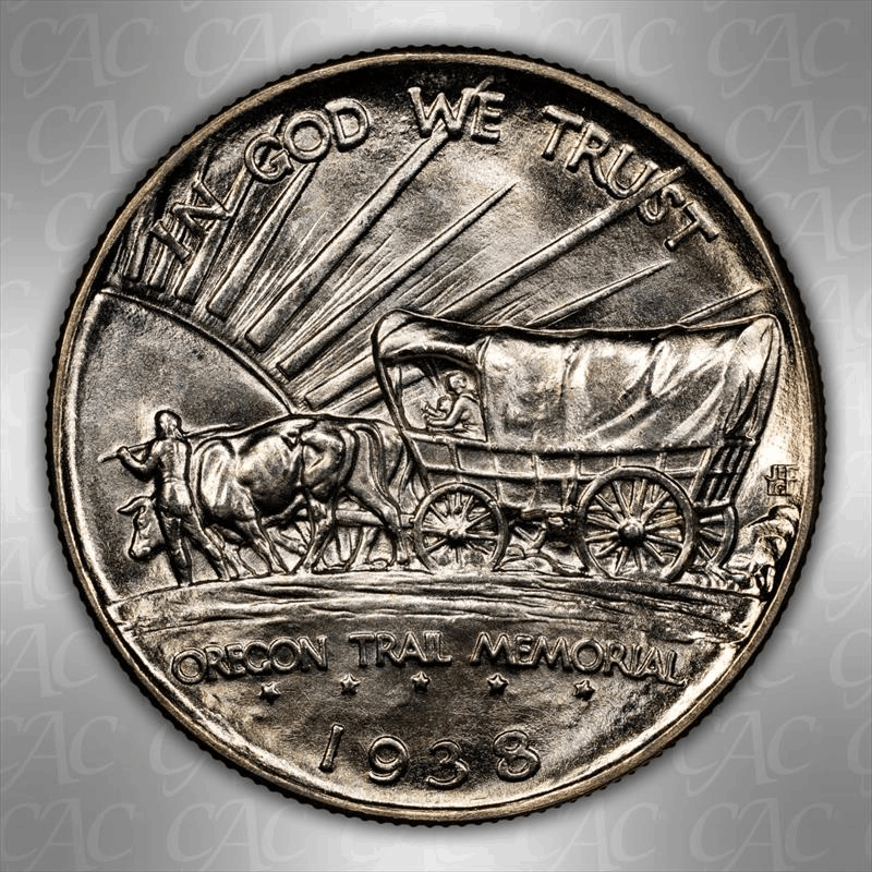 1938-D Oregon 50c CACG MS 67