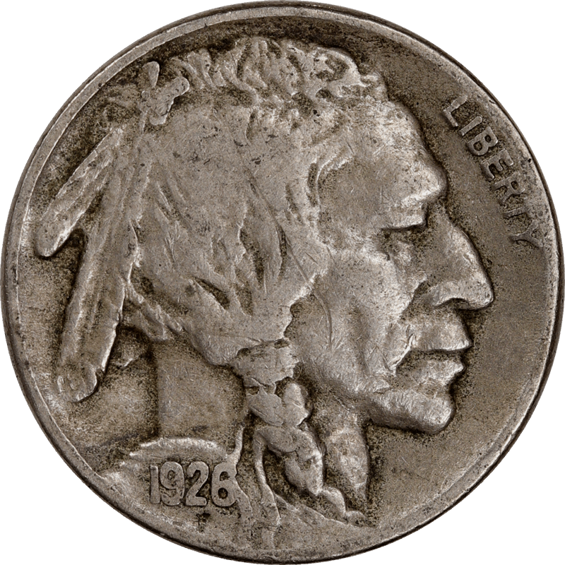 1926-S Buffalo Nickel 5c,  Circulated, Very Fine - Better Date