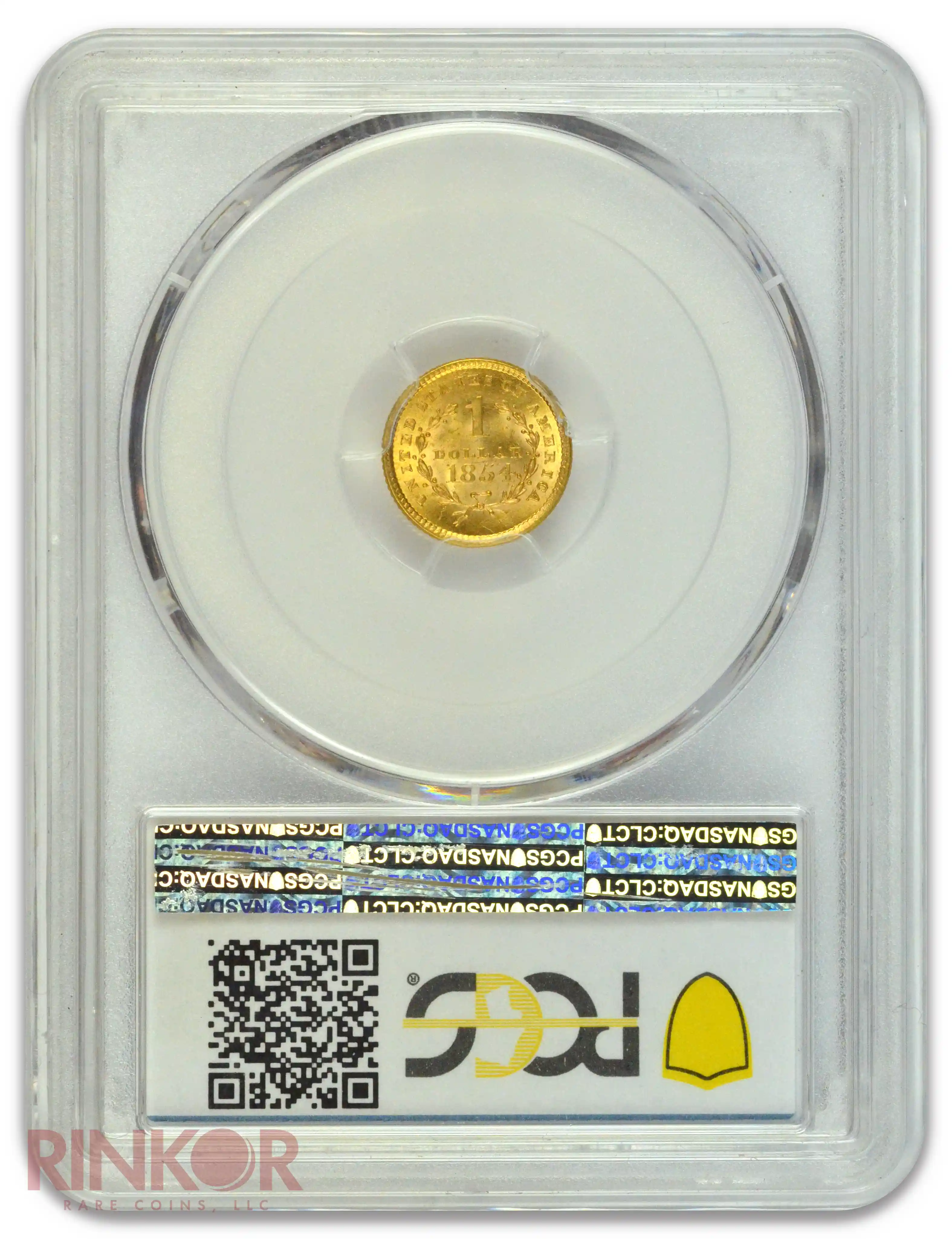 1854 $1 Type 1 Liberty PCGS MS 66