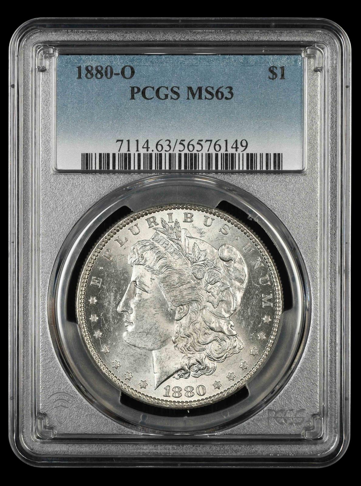 1880 O $1 PCGS MS63
