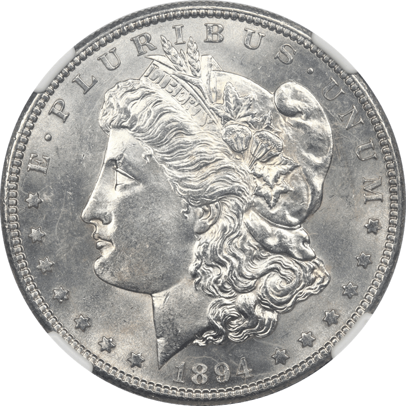 1894-S Morgan Silver Dollar $1 NGC MS 62  - Nice Lustrous  Coin