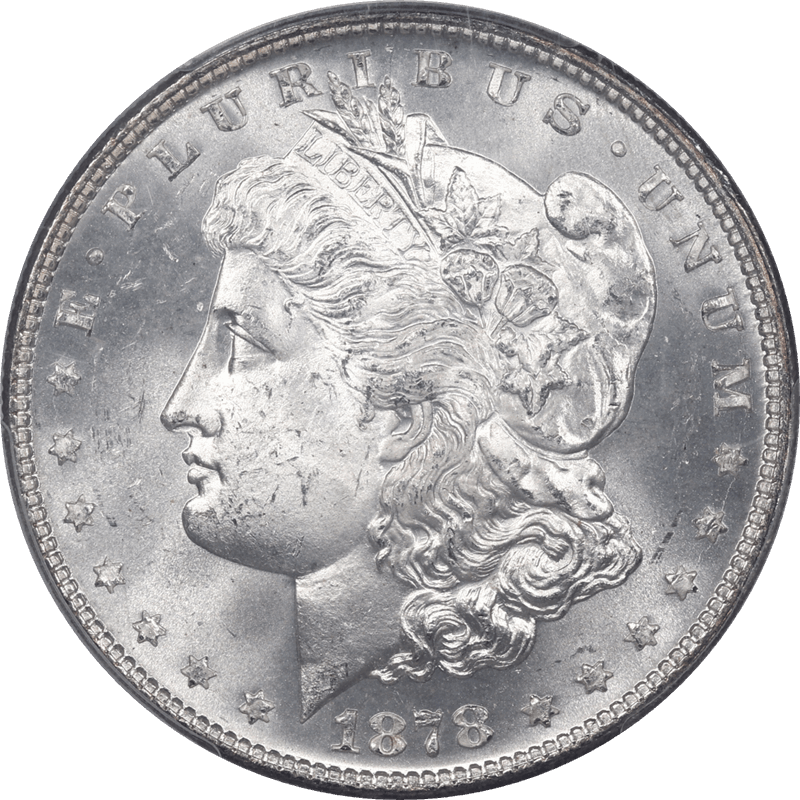 1878 7/8TF Morgan Silver Dollar $1 PCGS MS65 Strong Variety - Very Attractive