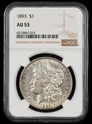 1893 $1 NGC AU-53