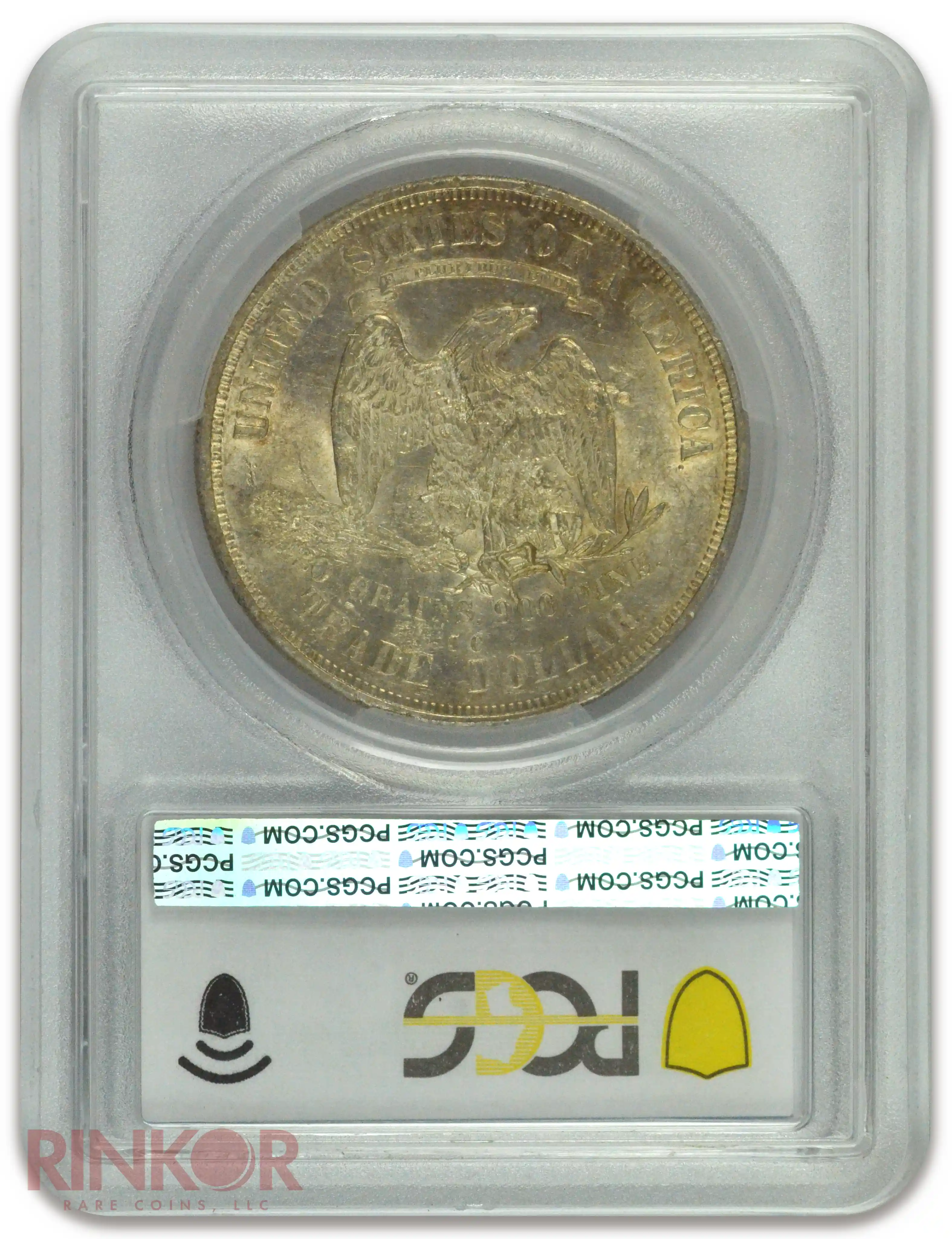 1875-CC $1 Chop Mark Trade Dollar PCGS AU-50