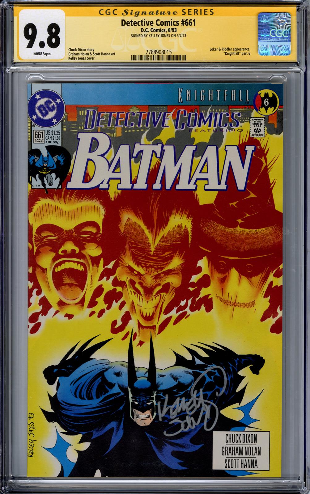 Detective Comics #661 CGC Signature Series 9.8(D.C., 1993) Signed by Kelley Jones 