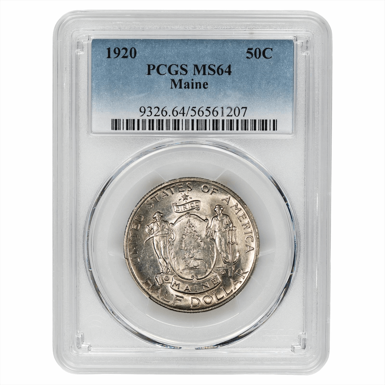 1920 Maine Commemorative Half Dollar 50C PCGS MS 64